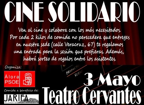 Cine Solidario, entradas por alimentos